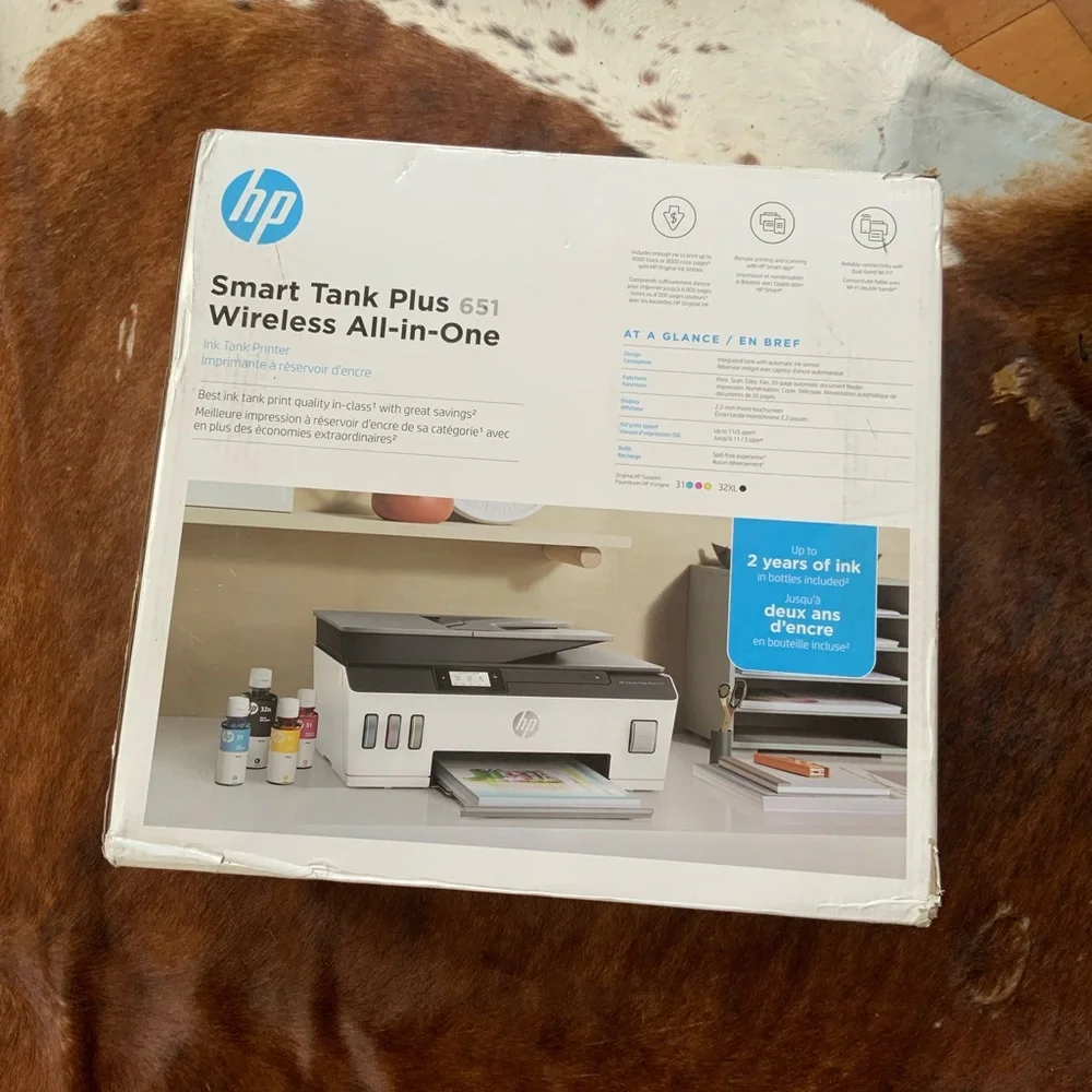 HP Smart Tank Plus 651 Wireless Printer in White